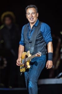 Bruce Springsteen performing at the Roskilde Festival 2012.